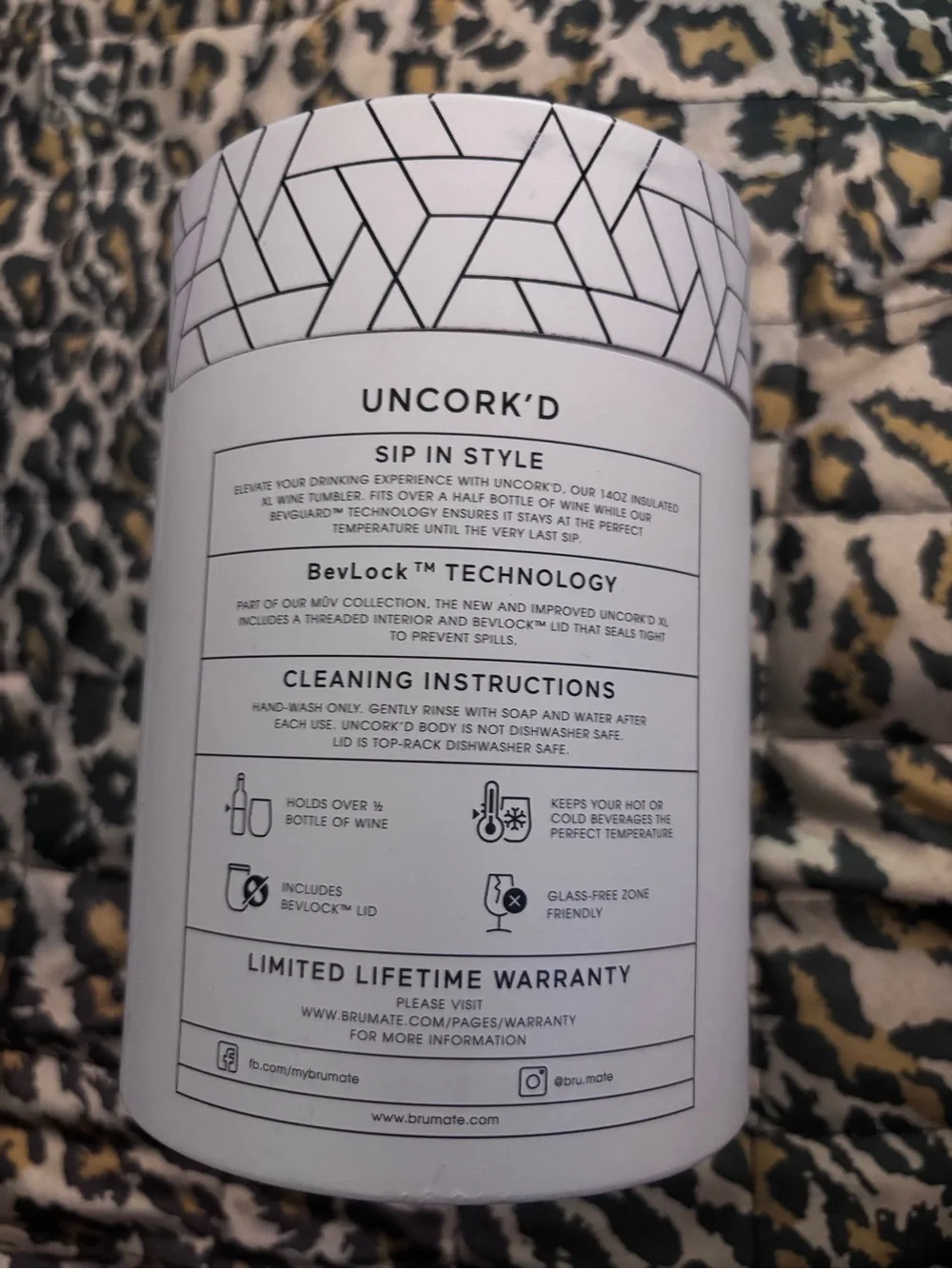 BrüMate Uncork'd Insulated Wine Tumbler — Seafoam
